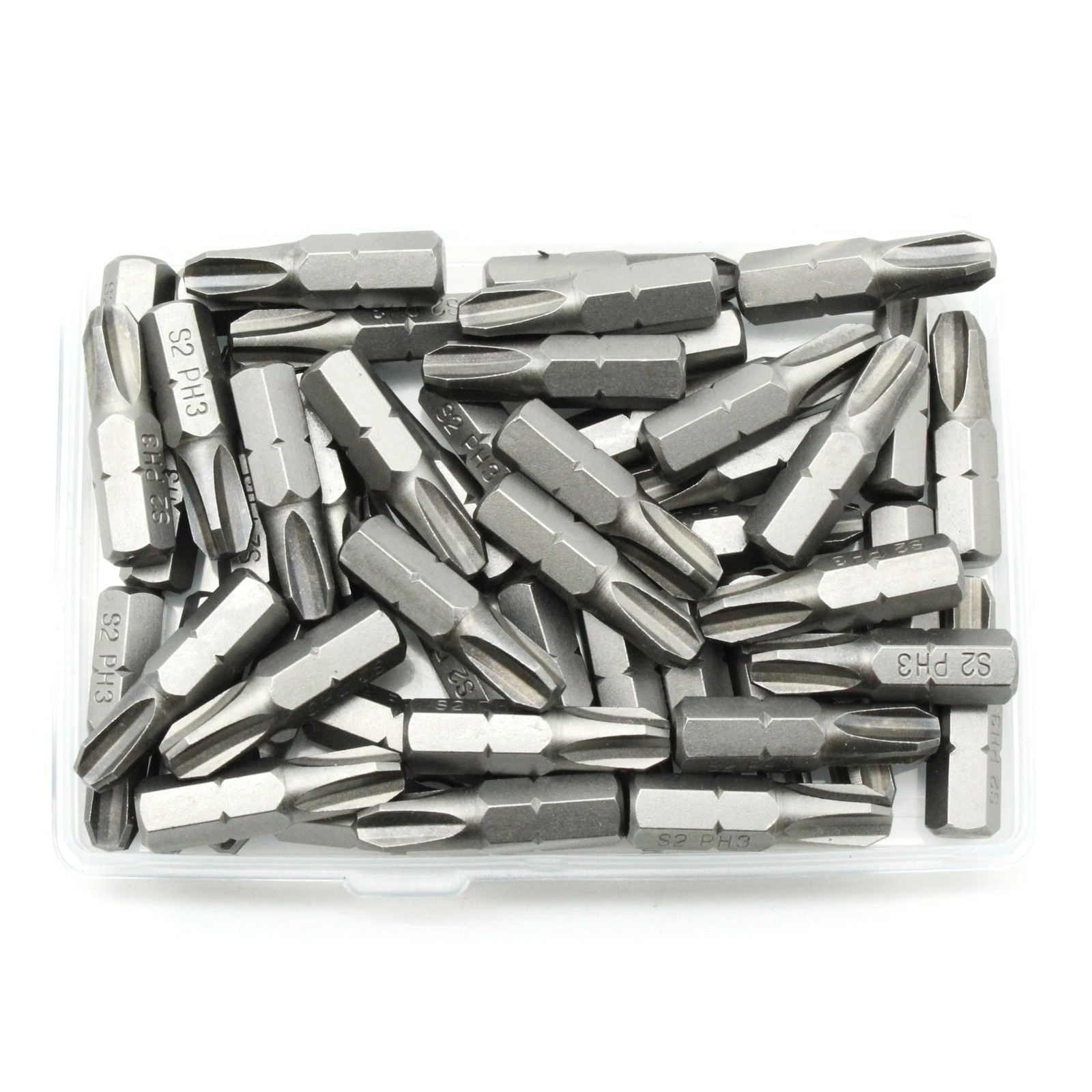 TMAX 50pc PH3 Impact Ready Phillips 1 Inch Screwdriver Insert Bits Hex Shank
