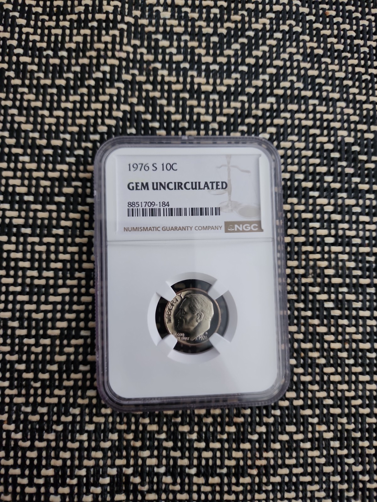 1976-S Roosevelt Dime NGC GEM UNCIRCULATED