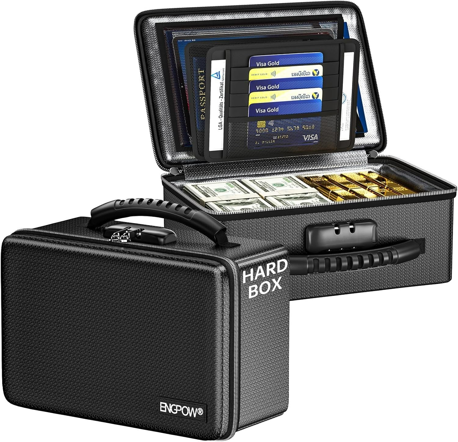 Innovative Fireproof Storage Box with Combination Lock - For A5 Documents & More