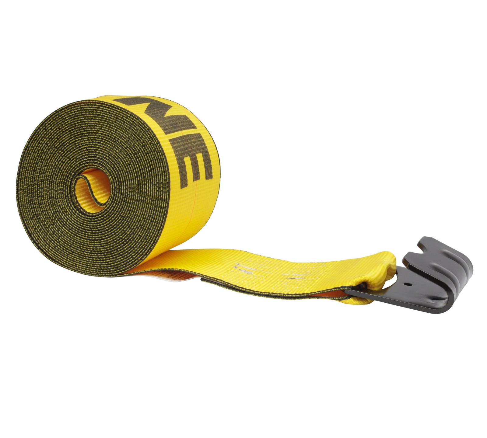 Stake Pocket Winch With Kinedyne 4" x 30' Winch Strap with Flat Hook - Gold