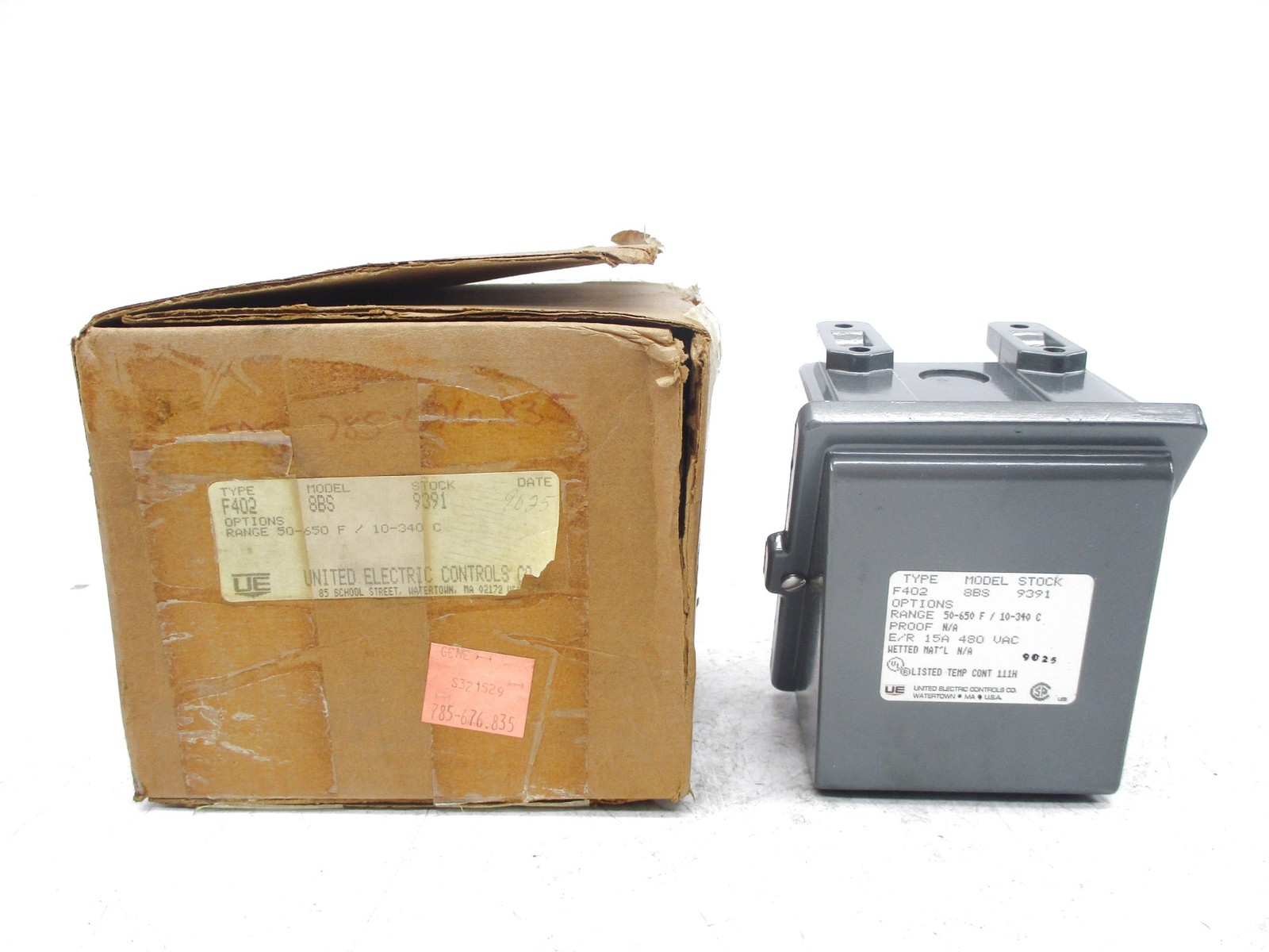UNITED ELECTRIC F402-8BS 480VAC 15A NSMP