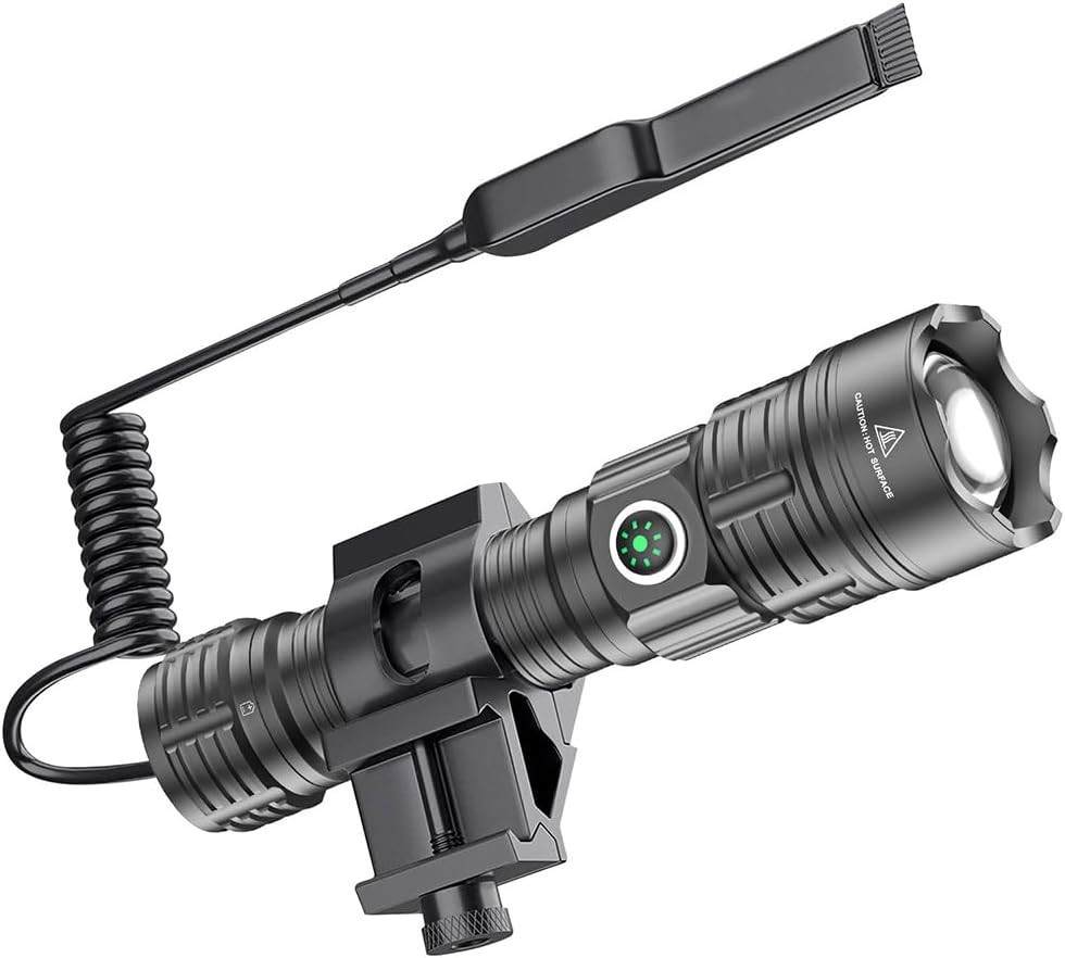 haixnfire Tactical Flashlight Type-C USB Rechargeable 6000 lumens Zoomable LED W