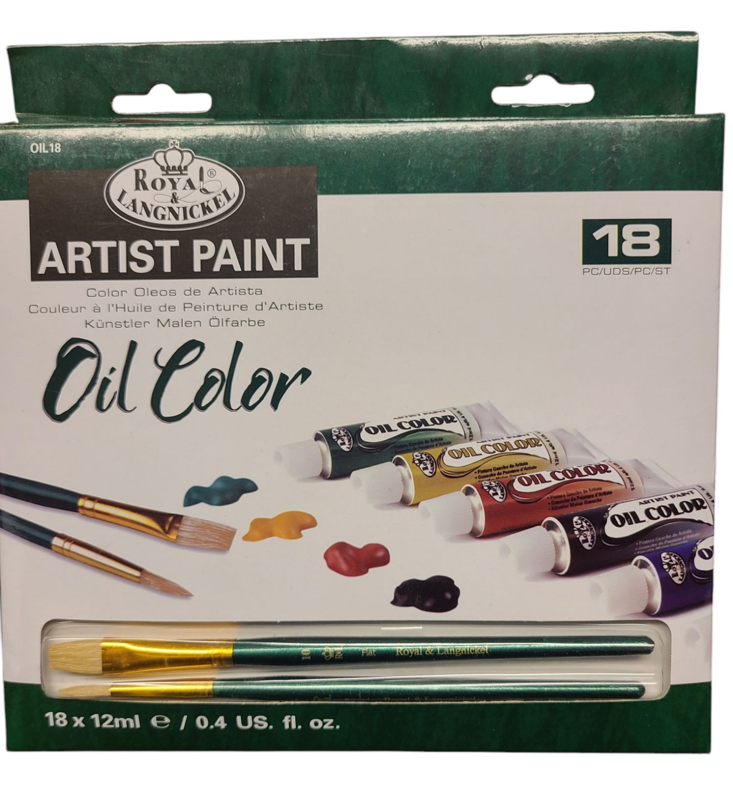 RoyalBrush Royal Langnickel 12 ML Oil Paint With Brush (18 Piece)