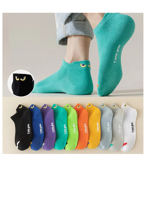 5/10 Pairs Men Women Low Cut Ankle Socks Breathable Thin Summer Casual Athletic