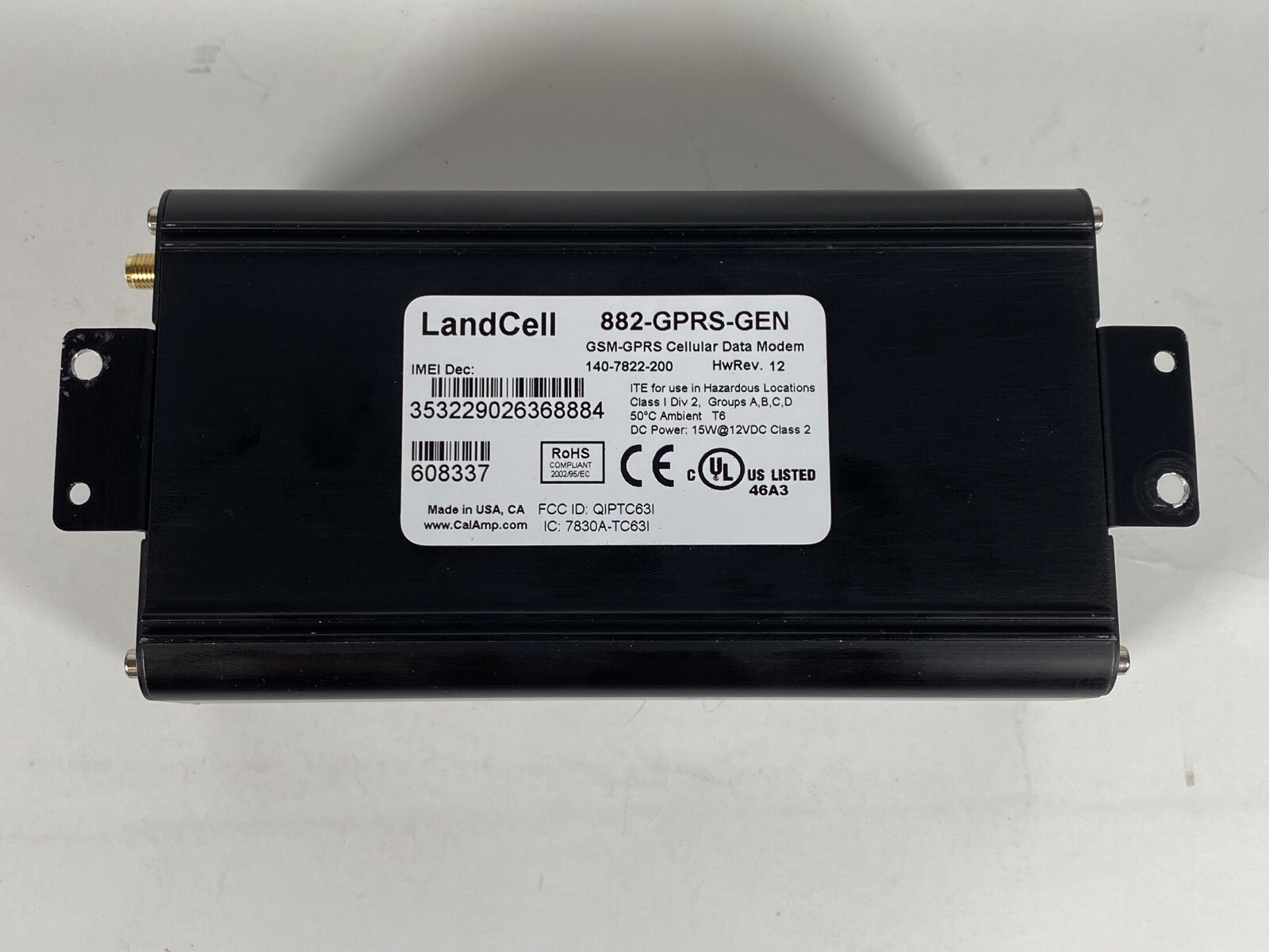 CalAmp Landcell 882 GPRS-GEN Cellular Data Modem W/ Power Cord