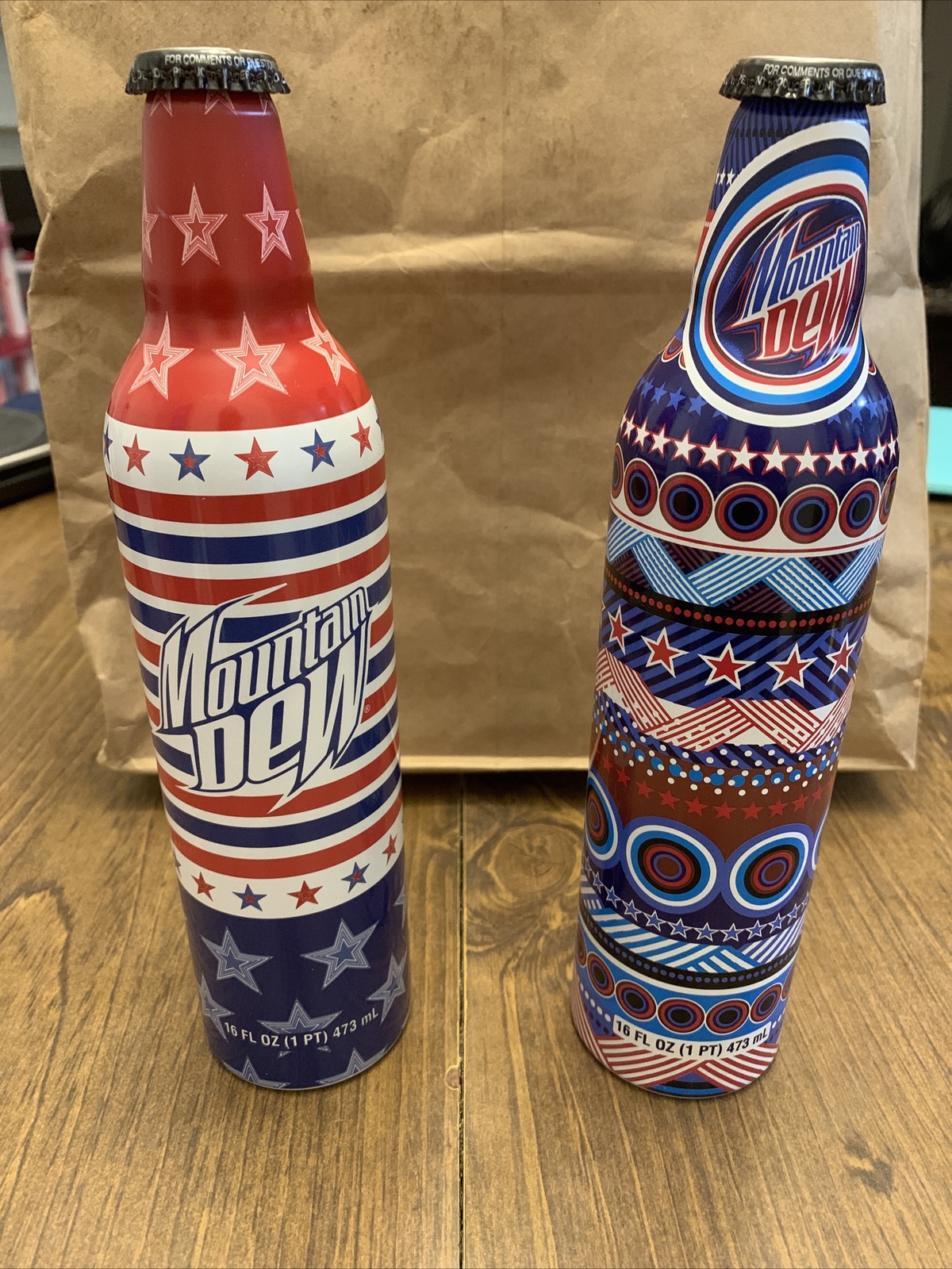 Mountain Dew Limited Edition 16oz Cans Lot of 2