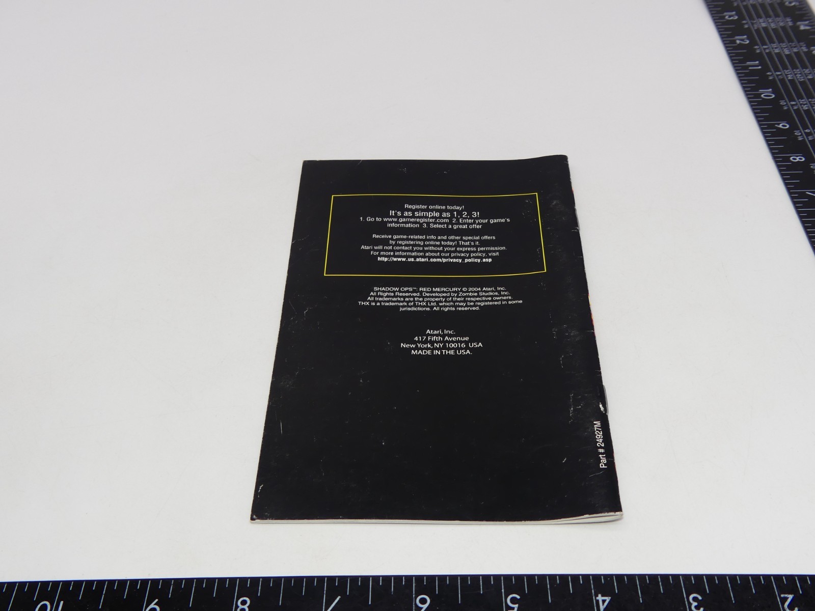 Authentic Shadow Ops Red Mercury Original Xbox Game Manual Only