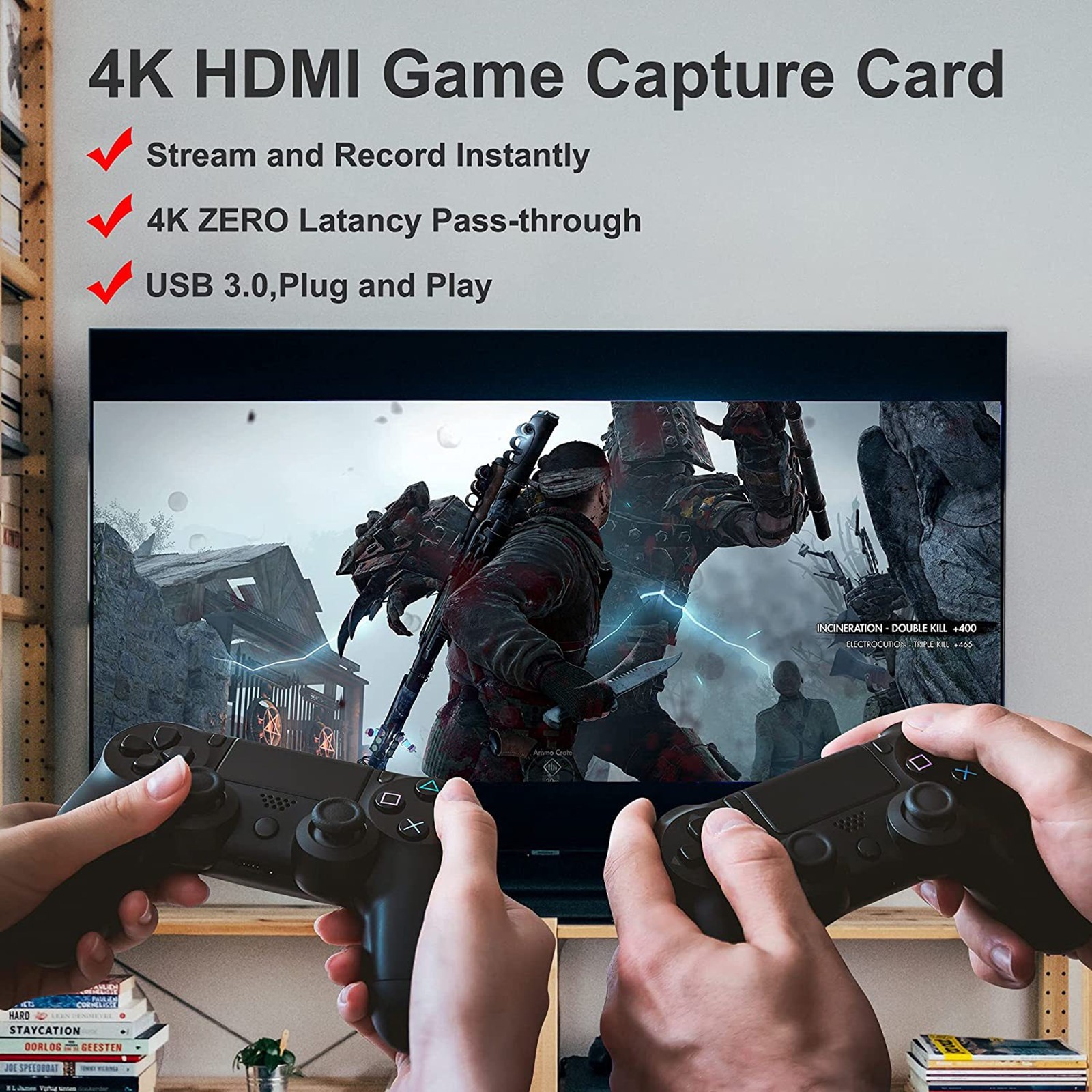 1Pck HD 1080P 60Hz 4K Video Capture Card Zero Lag Loop Out HDMI USB 3.0 Device b