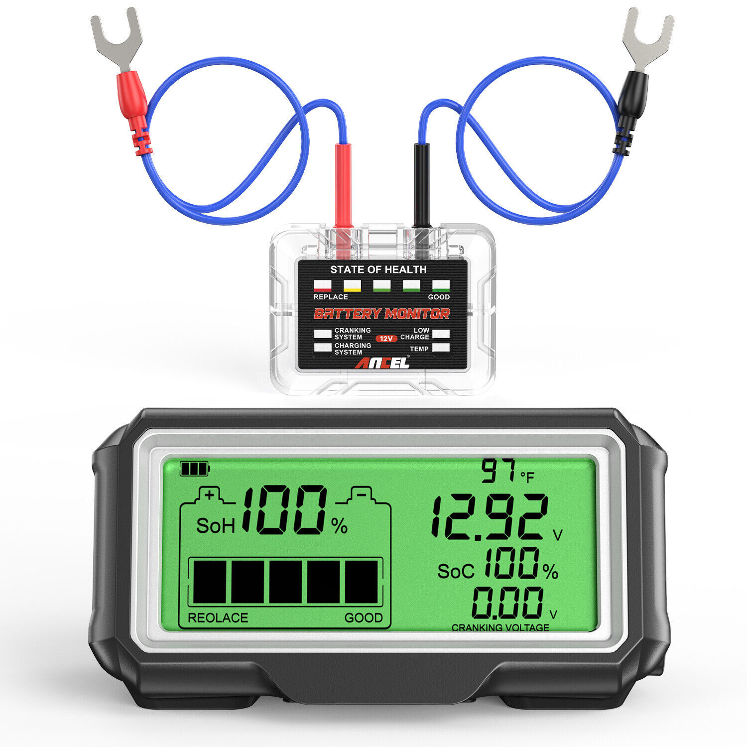 ANCEL BM200 PRO LED Battery Tester Battery Health SOH SOC Tester Analyzer 12V