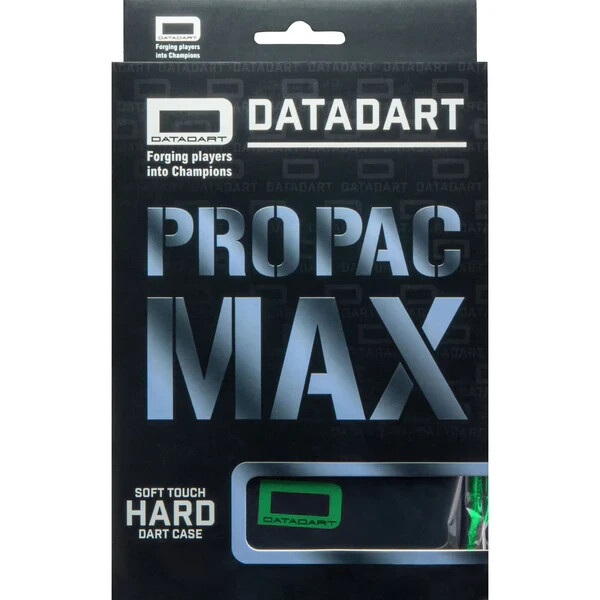 GREEN DATADART PRO PAC MAX HARD SHELL DART CASE WILL HOLD 2 SETS DARTS