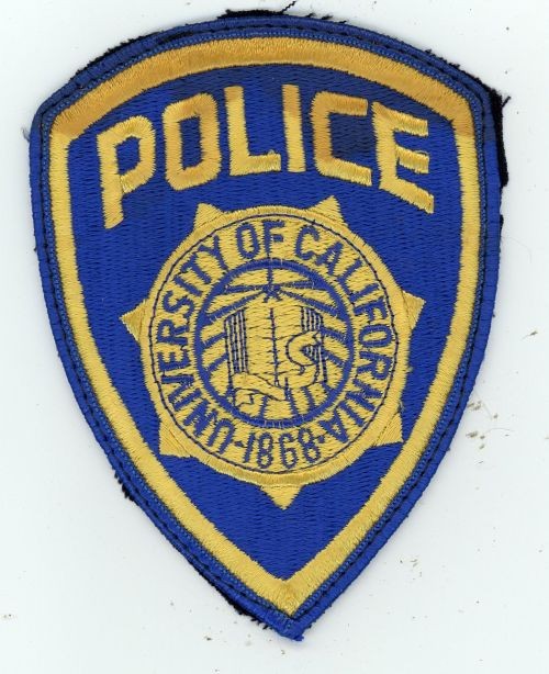 CALIFORNIA CA UNIVERSITIY OF CALIFORNIA POLICE SHOULDER PATCH SHERIFF STAINED