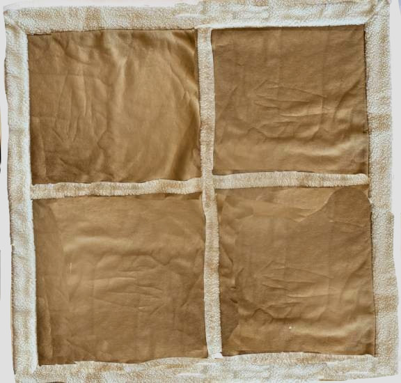 Nobility Brown 'Shearling' European Euro Zip Sham, Faux Suede NWT $59