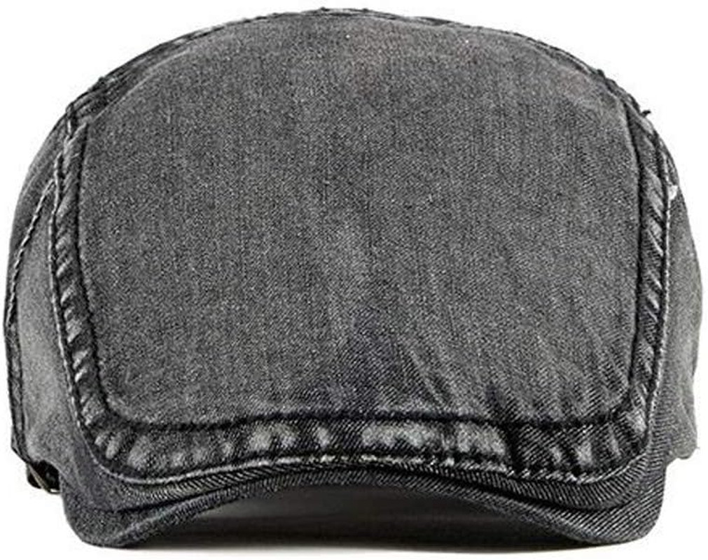 2 Pack Mens Denim Cotton Newsboy Cap Ivy Gatsby Driving Hunting Cabbie Hats