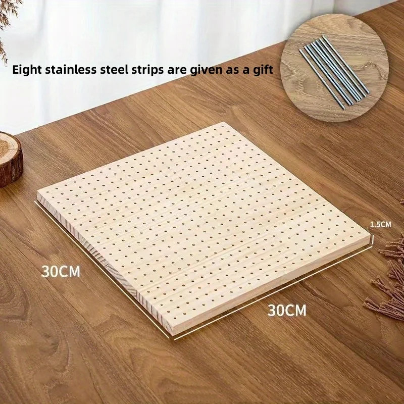 Bamboo Crochet Blocking Plate Grid Board for Weaving Projects