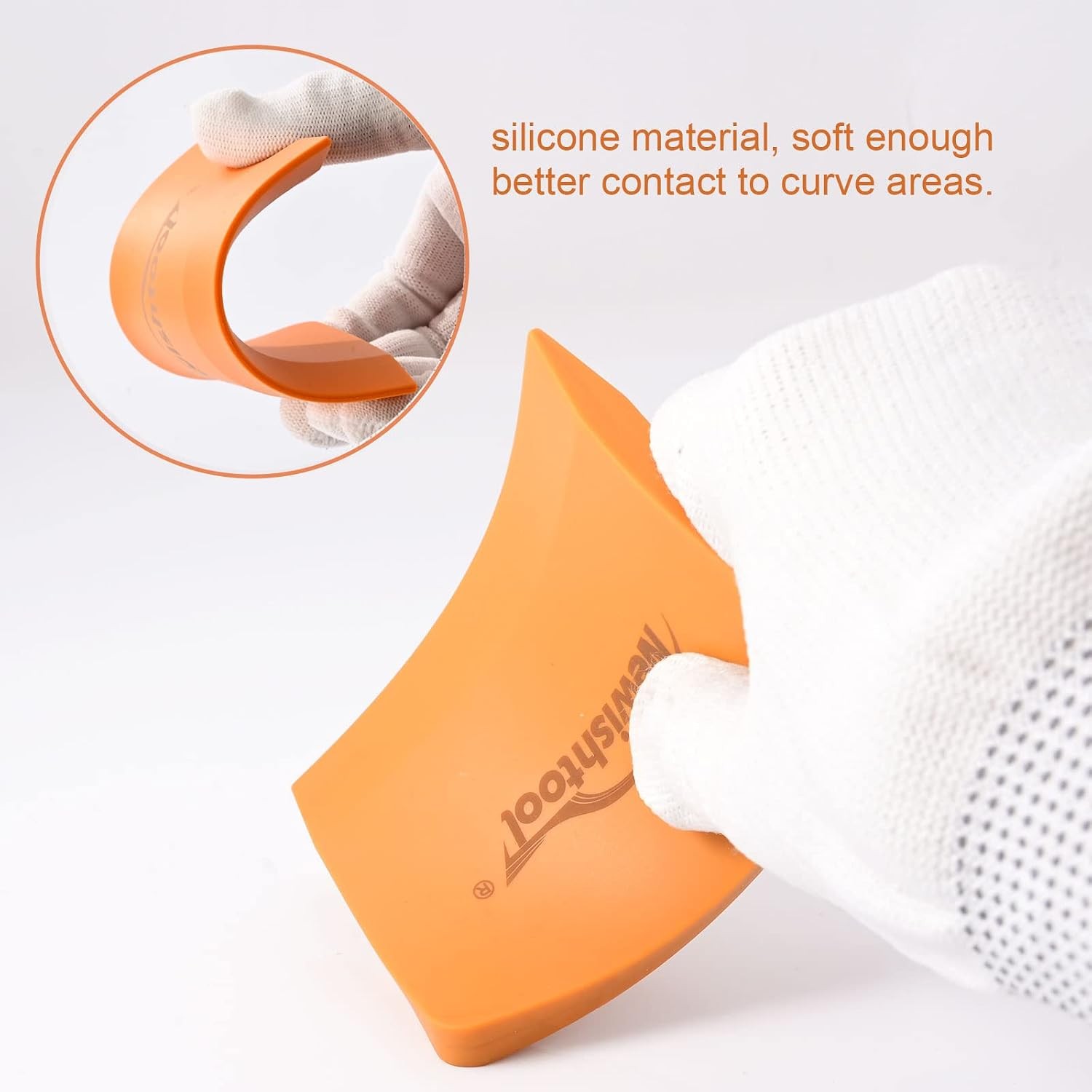Soft Silicone Small Squeegee for Vinyl, 2 PCS PPF Tools Window Tinting
