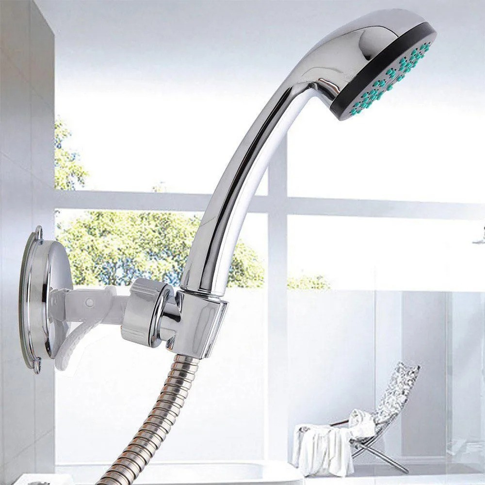 Adjustable Shower Head Holder Suction Cup Handheld Showerhead Wall Mount Bracket