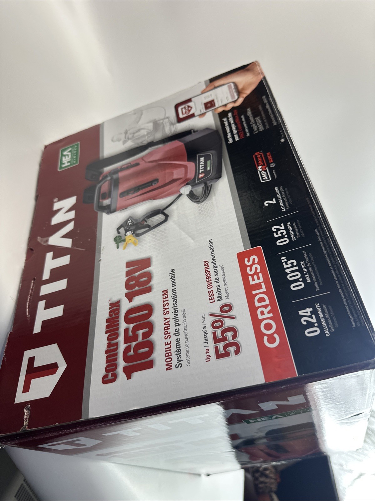 TITAN CONTROLMAX 1650 18V BACKPACK BATTERY AIRLESS PAINT SPRAYER SYSTEM