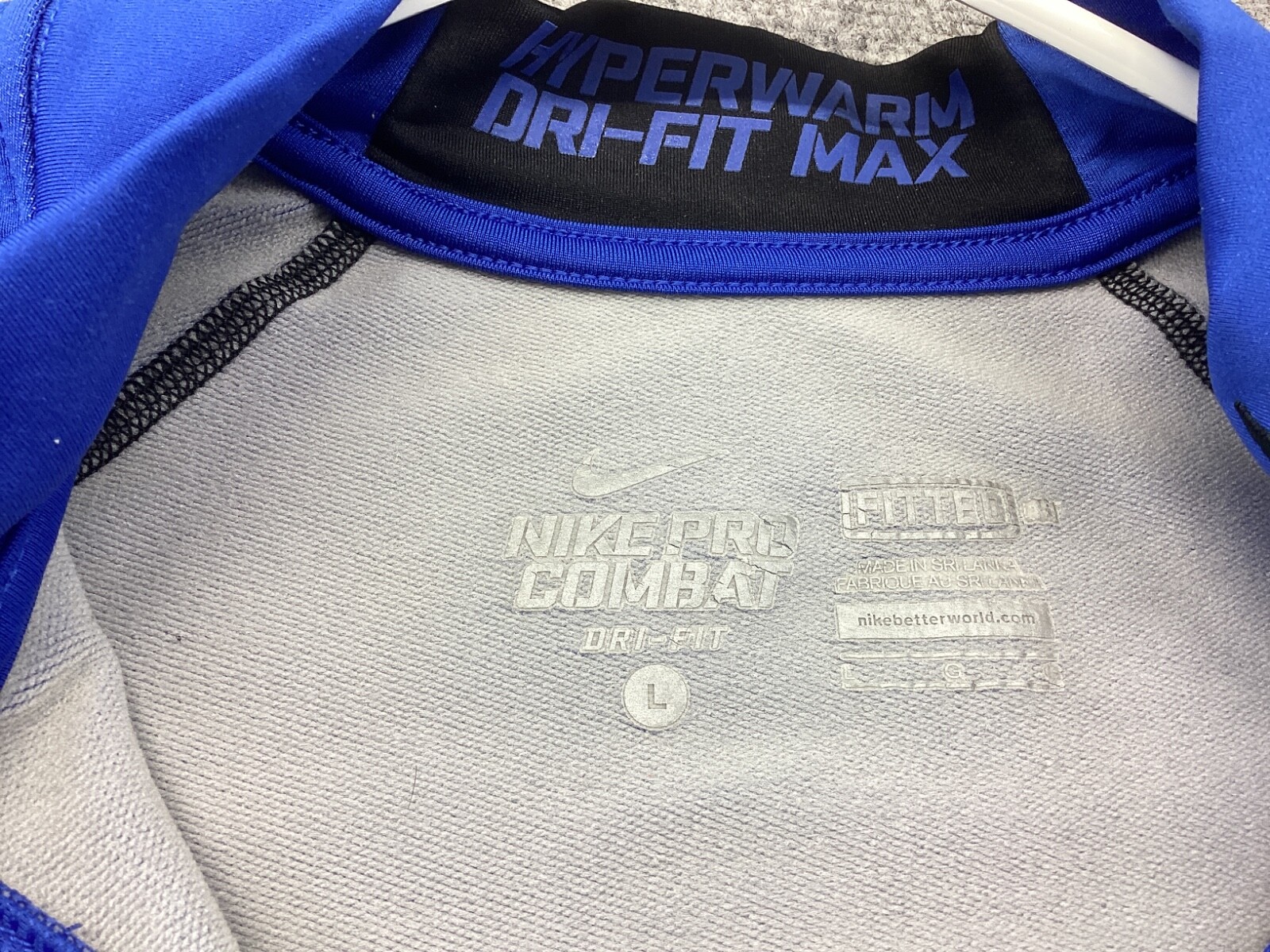 Nike Pro Combat 1/4 Zip Pullover Mens Large Hyperwarm Dri Fit Max Fitted Boxing
