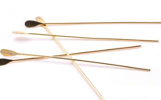 100 Designer Gold Plated Headpins 2 Inch 22 Ga