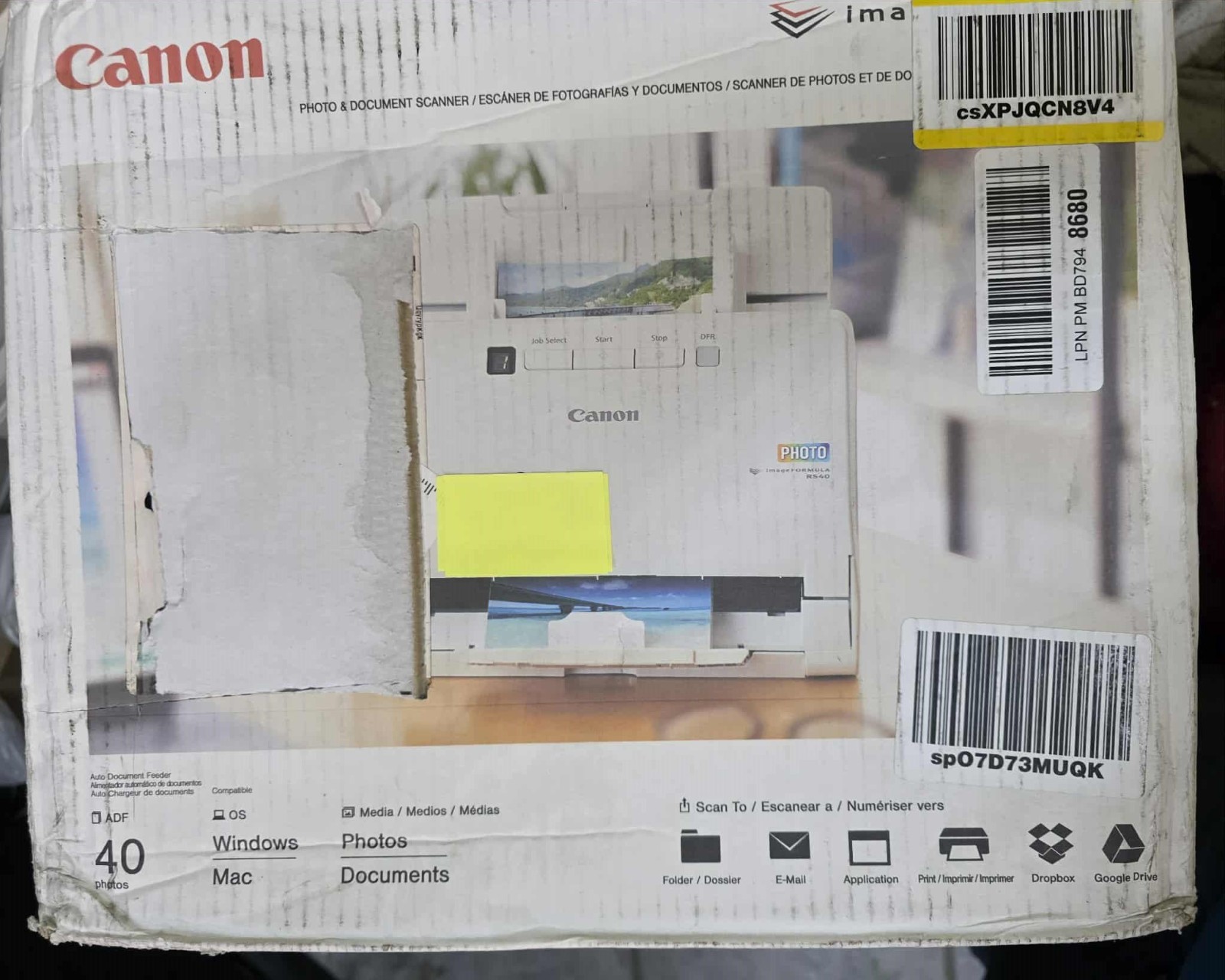 Canon imageFORMULA RS40 Photo and Document Scanner