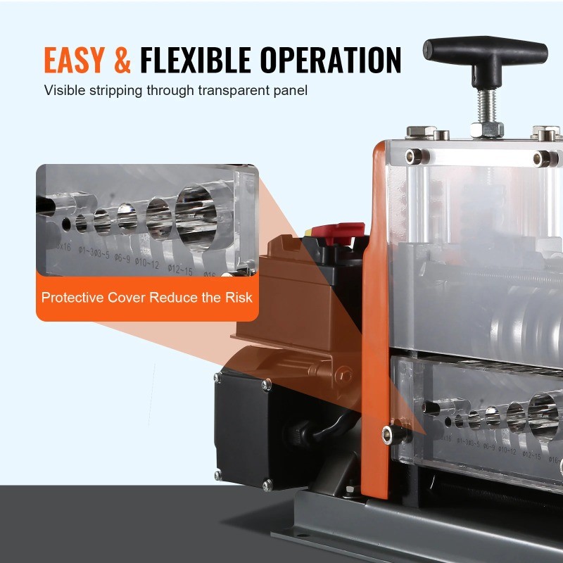 Electric Wire Stripping Machine 60W 1.5-25mm Visible Stripping Depth 6mm