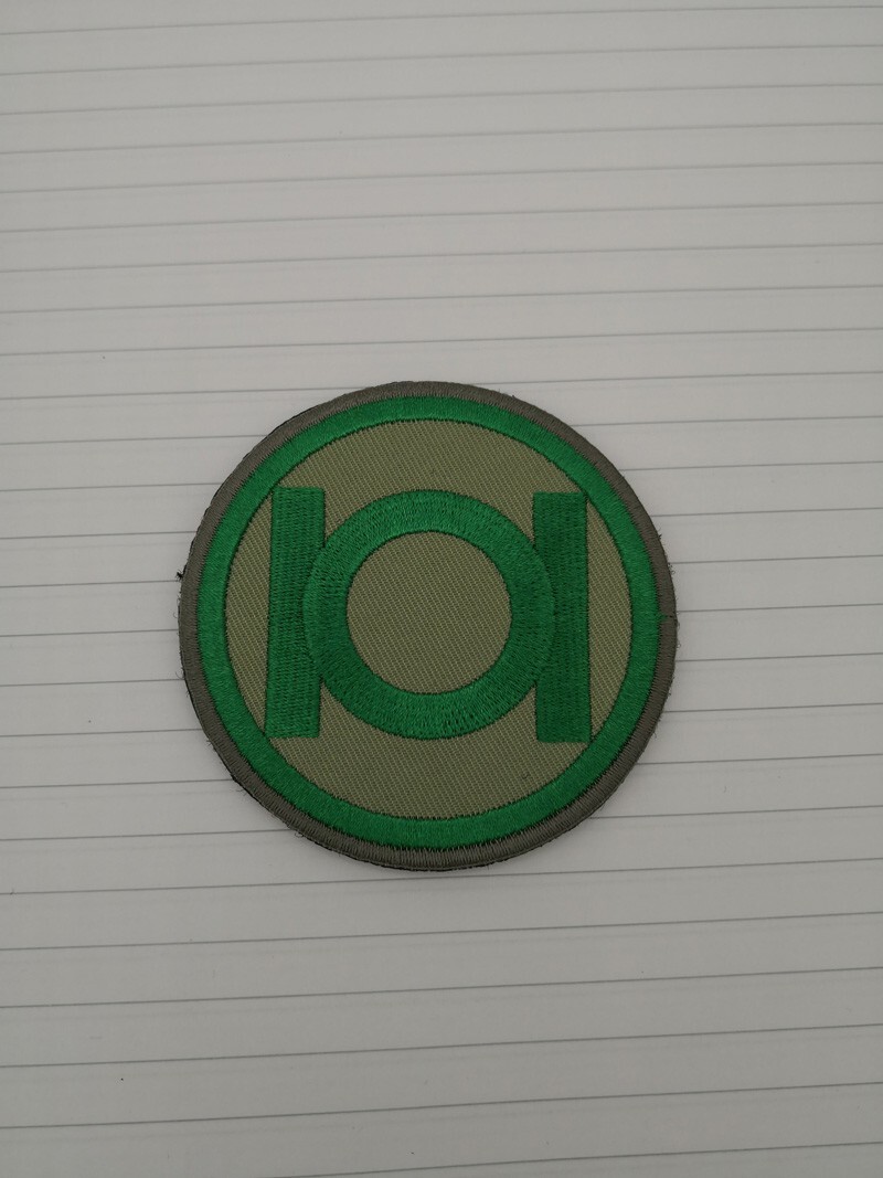 Green Lantern For Superhero Movie Logo Hook Loop Patch Badge Embroidered Green
