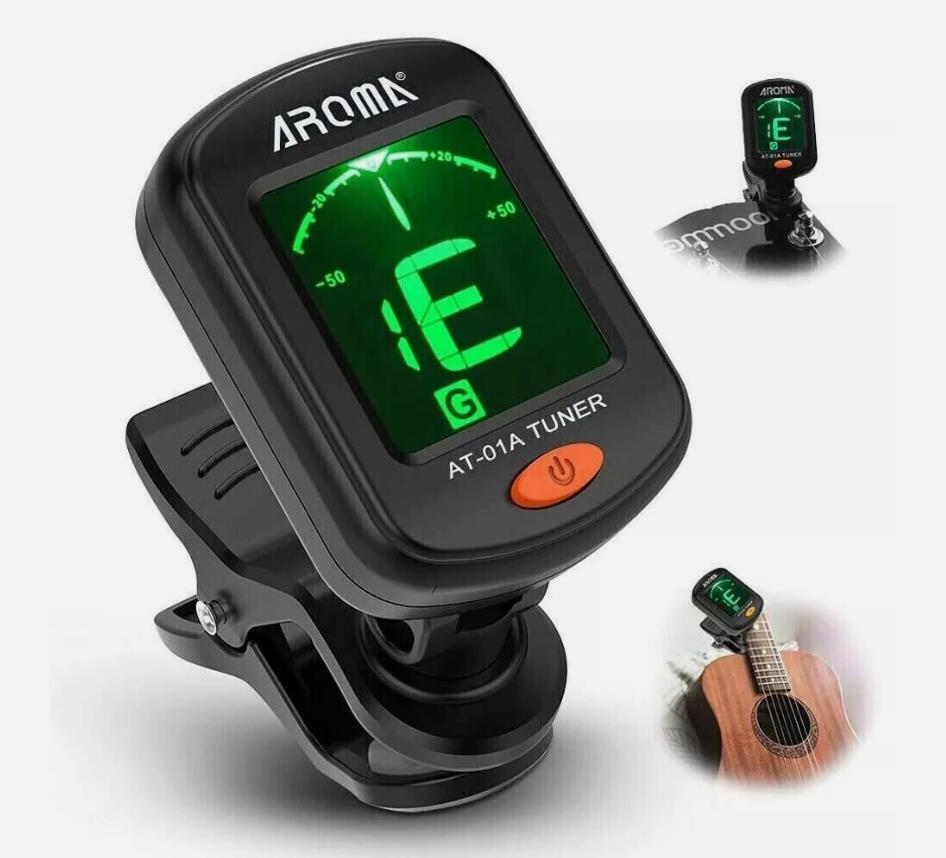 LCD Clip on Chromatic Acoustic Ukulele Banjo Violin Tuner Bass Electric Guitar