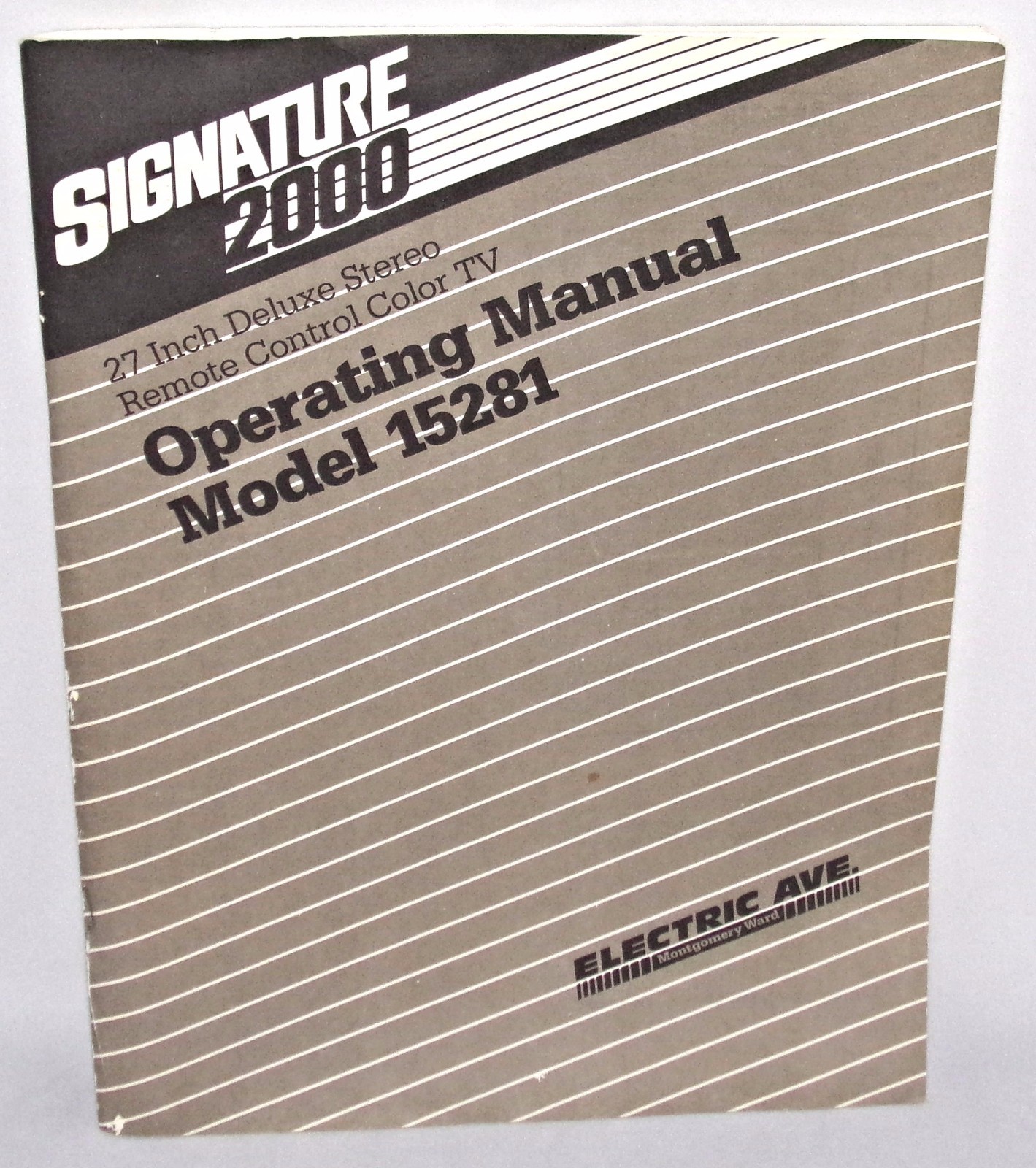 Montgomery Wards TV Manual Operating Model 15281 27 " Deluxe Stereo Color Clean