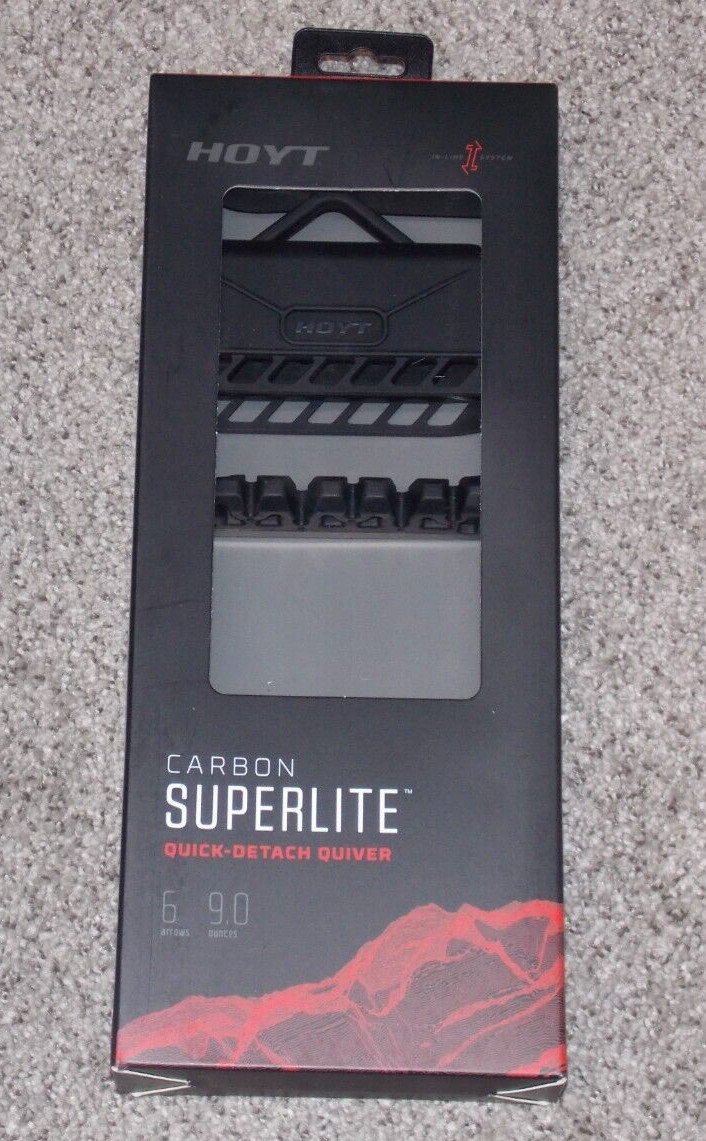 NEW Hoyt Carbon Superlite Quick-Detach 6 Arrow Bow Quiver- Black- Black Out
