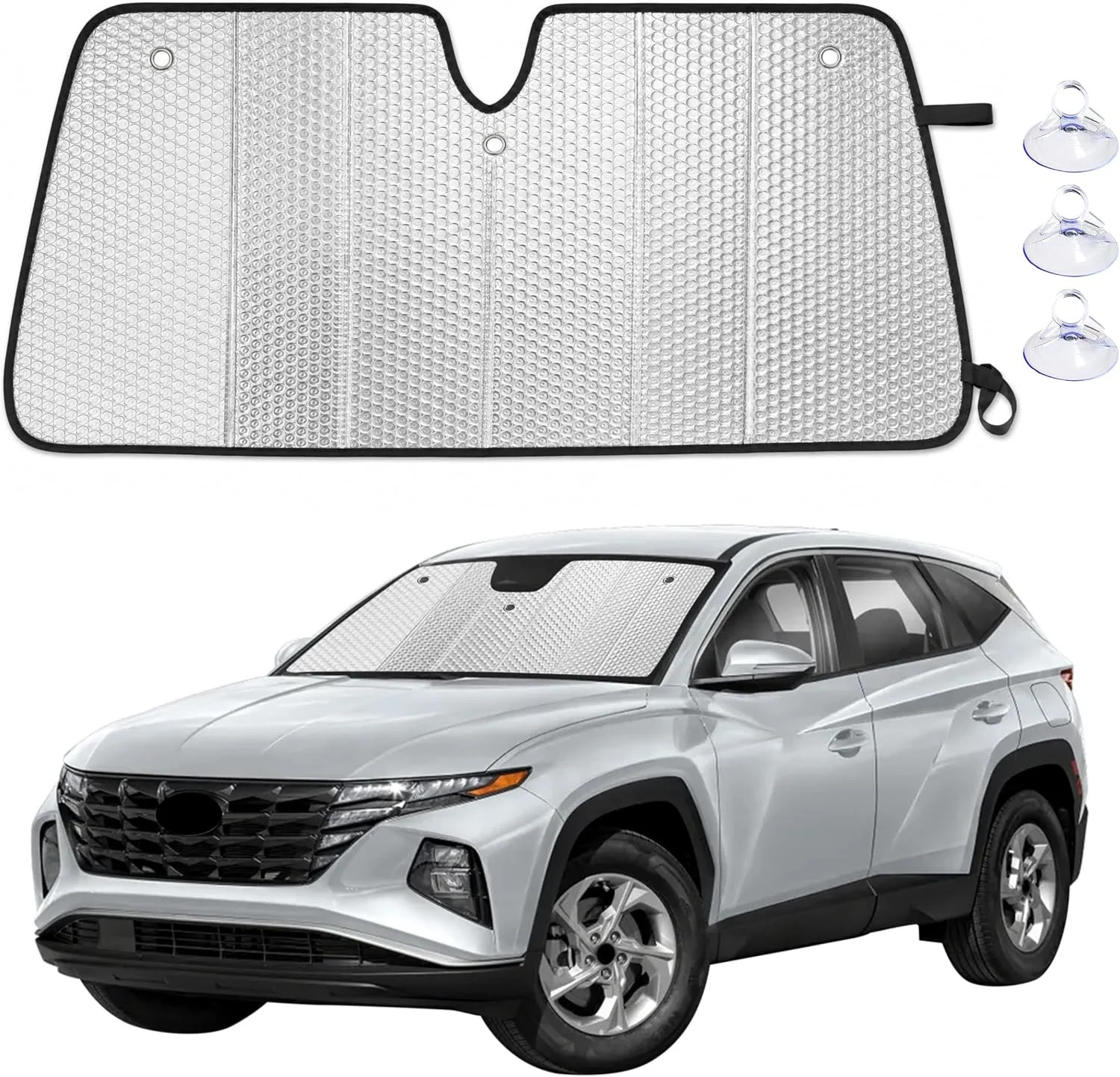 EcoNour Accordion Foldable Windshield Sun Shade Fit for Hyundai Tucson 2022-2024