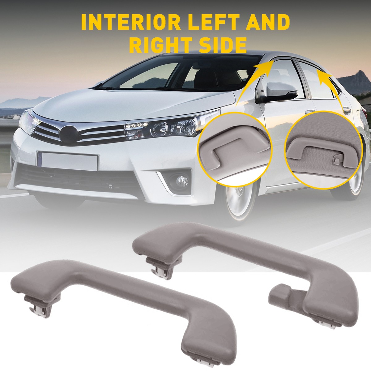 2X Front Rear Inner Roof Ceiling Pull Handle Grab For Toyota Yaris Corolla Rav4