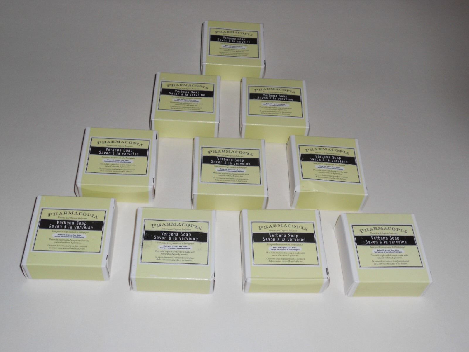 10 Bars Pharmacopia Verbena Bodycare Soap, 1.5oz. ea Travel Size