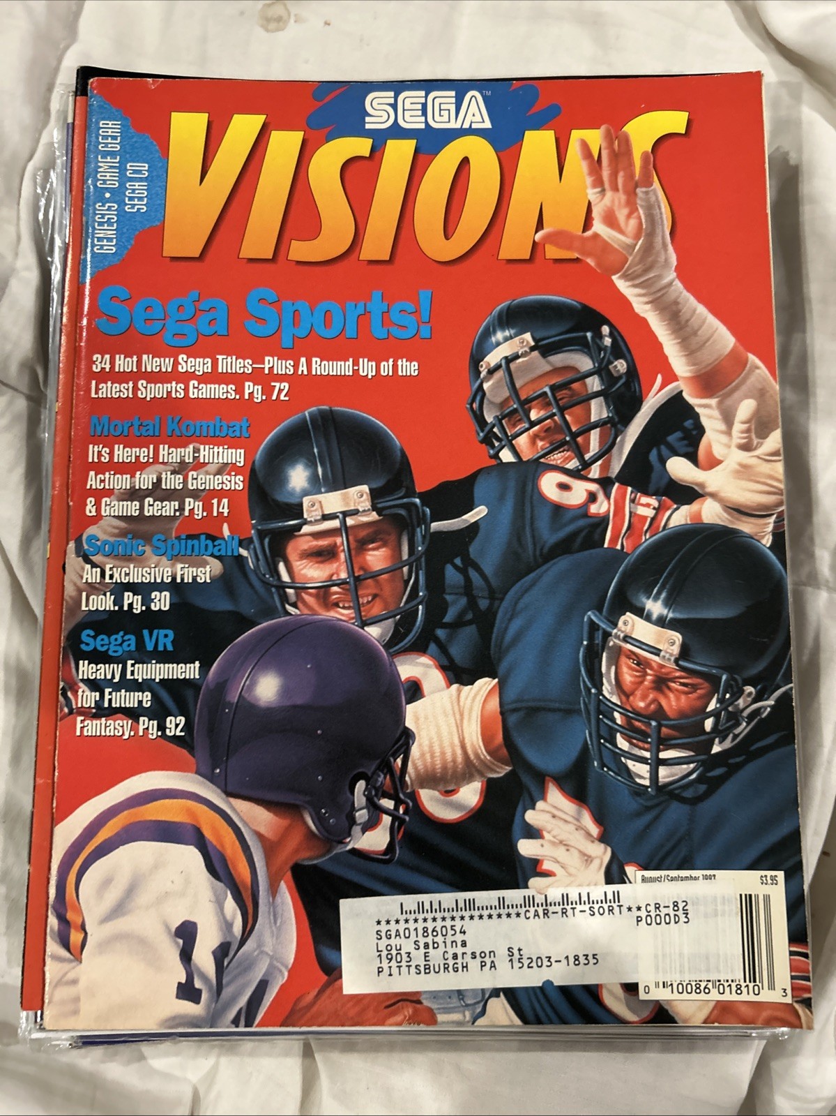 Sega Visions Video Game Magazine August / September 1993 Sports Mortal Kombat