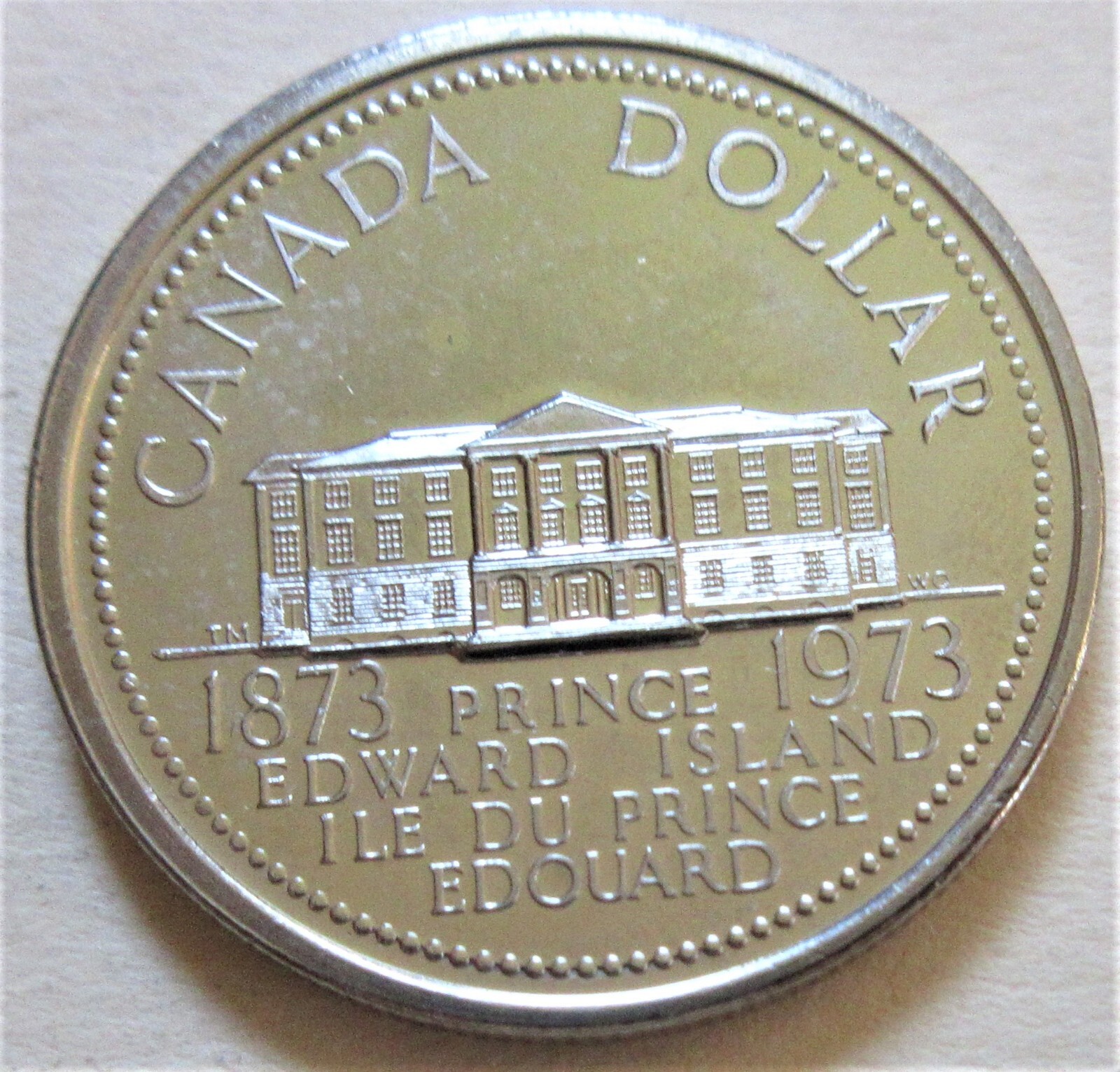 1973 Canada Prince Edward Island PEI Comm PROOF-LIKE Nickel Dollar Coin. UNC $1