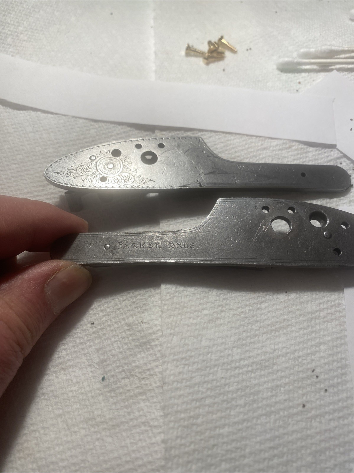 Replica Boxed Springfield Muzzleloader Lock Plates.