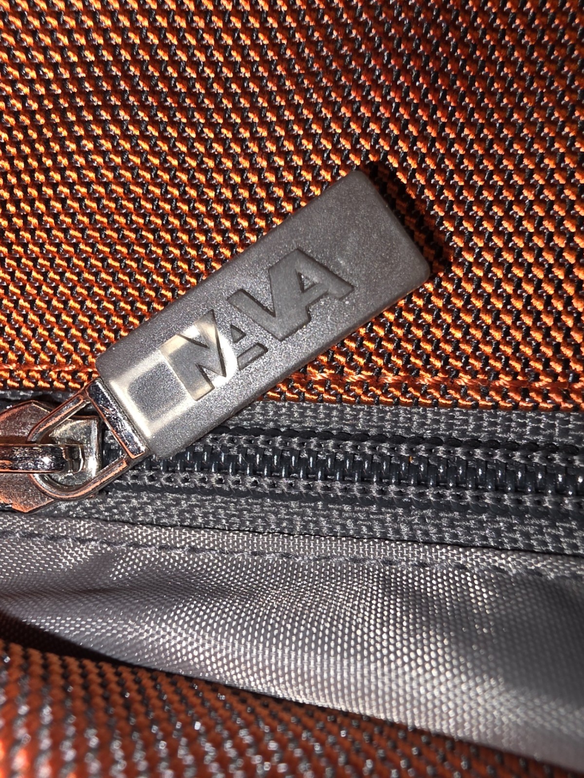 Burnt Orange Laptop Bag Padded Shoulder Strap Hook Loop Flap Closure Messenger