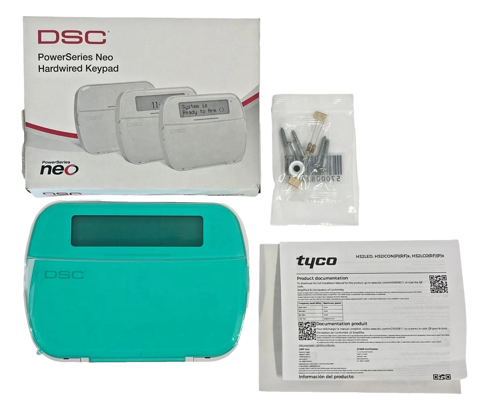 DSC Power Series Neo HS2LCD N Full Message LCD Hardwired Security Keypad