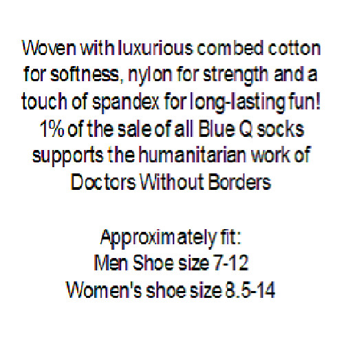 Sock Blue Q Crew Men Women Rad Dad Good Cool Exciting Grandfather Father NWT NEW