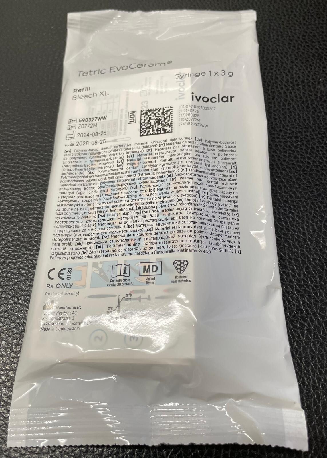 Tetric EvoCeram Composite Universal Bleach XL Syringe Refill 3gm