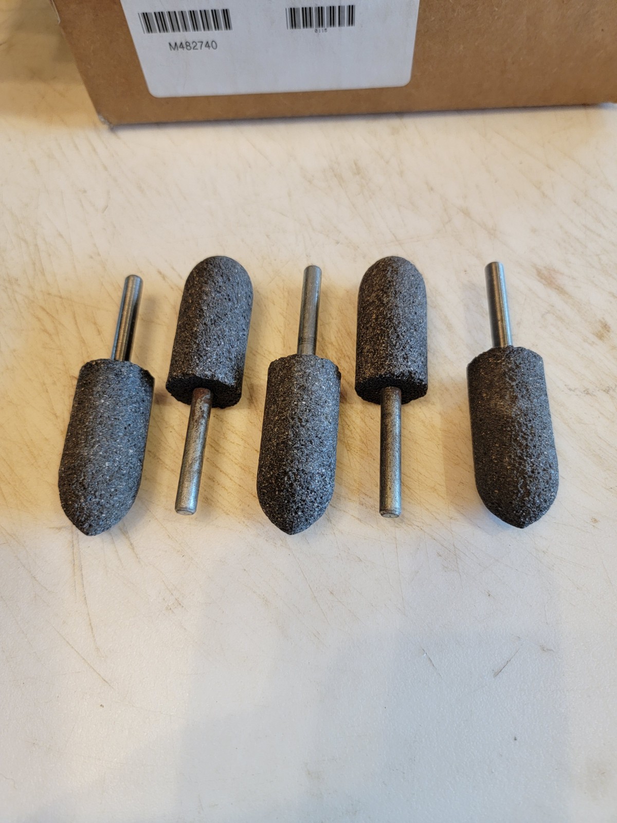 Abrasive Cone A-11, 2"x 15/16" x 1/4" Cone Mounted Point Abrasive, 5pk