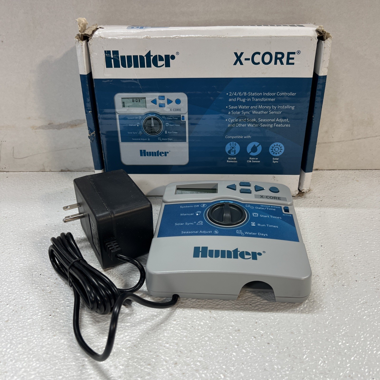 Hunter Sprinkler XC400I X-Core 4-Station Indoor Irrigation Controller, Small, Gr