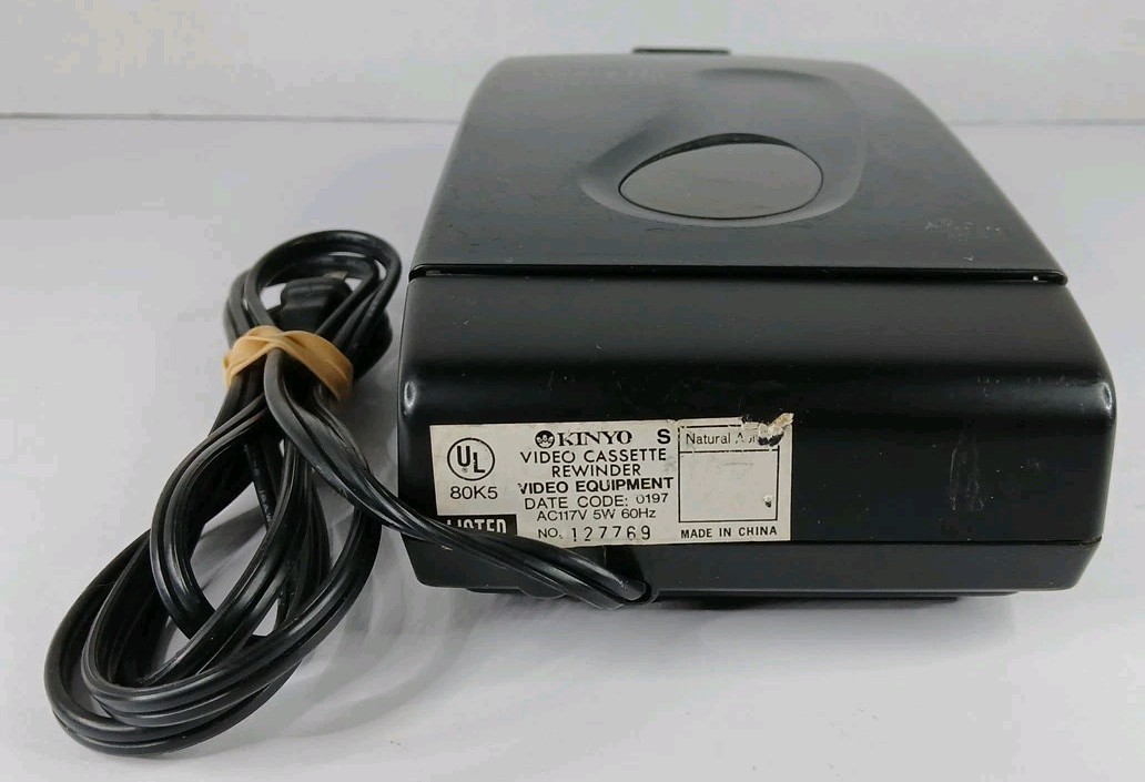 Kinyo 1 Way VHS Video Cassette Rewinder No. 127769 AC117V