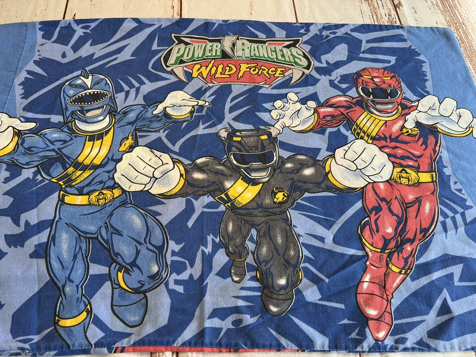 Mighty Morphin Power Rangers Wild Force Pillowcase Standard Size Franco 2002