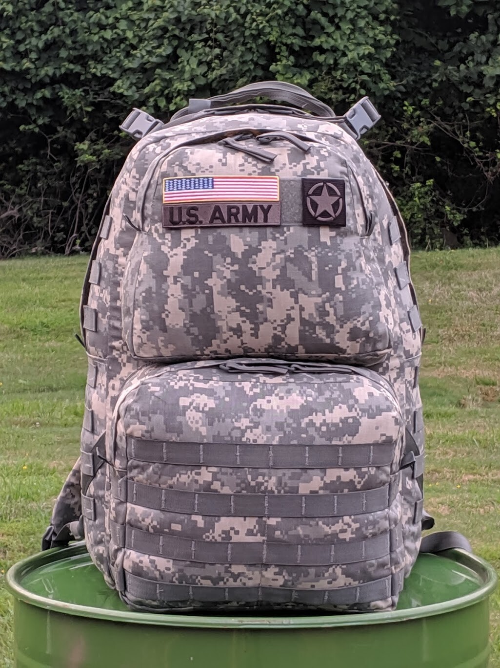 US Army ACU MOLLE Rucksack With Frame Medium Military Backpack Pouch Patches GI