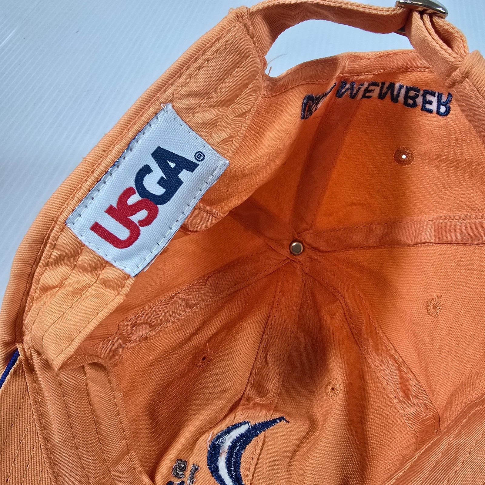 US Open 2015 Hat Cap Orange Adjustable OSFA Strap Golf Chambers Bay USGA Member