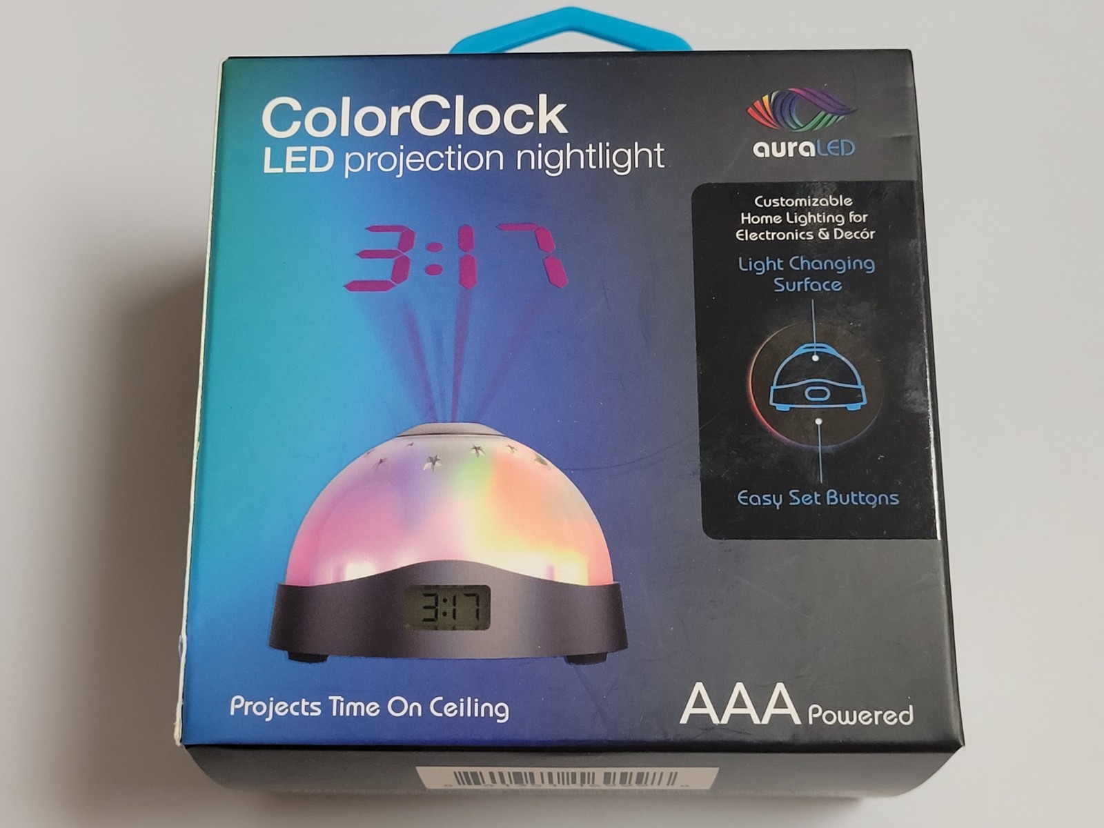 auraLED ColorClock LED Projection Nightlight (2023) Brand New Factory Boxed USA