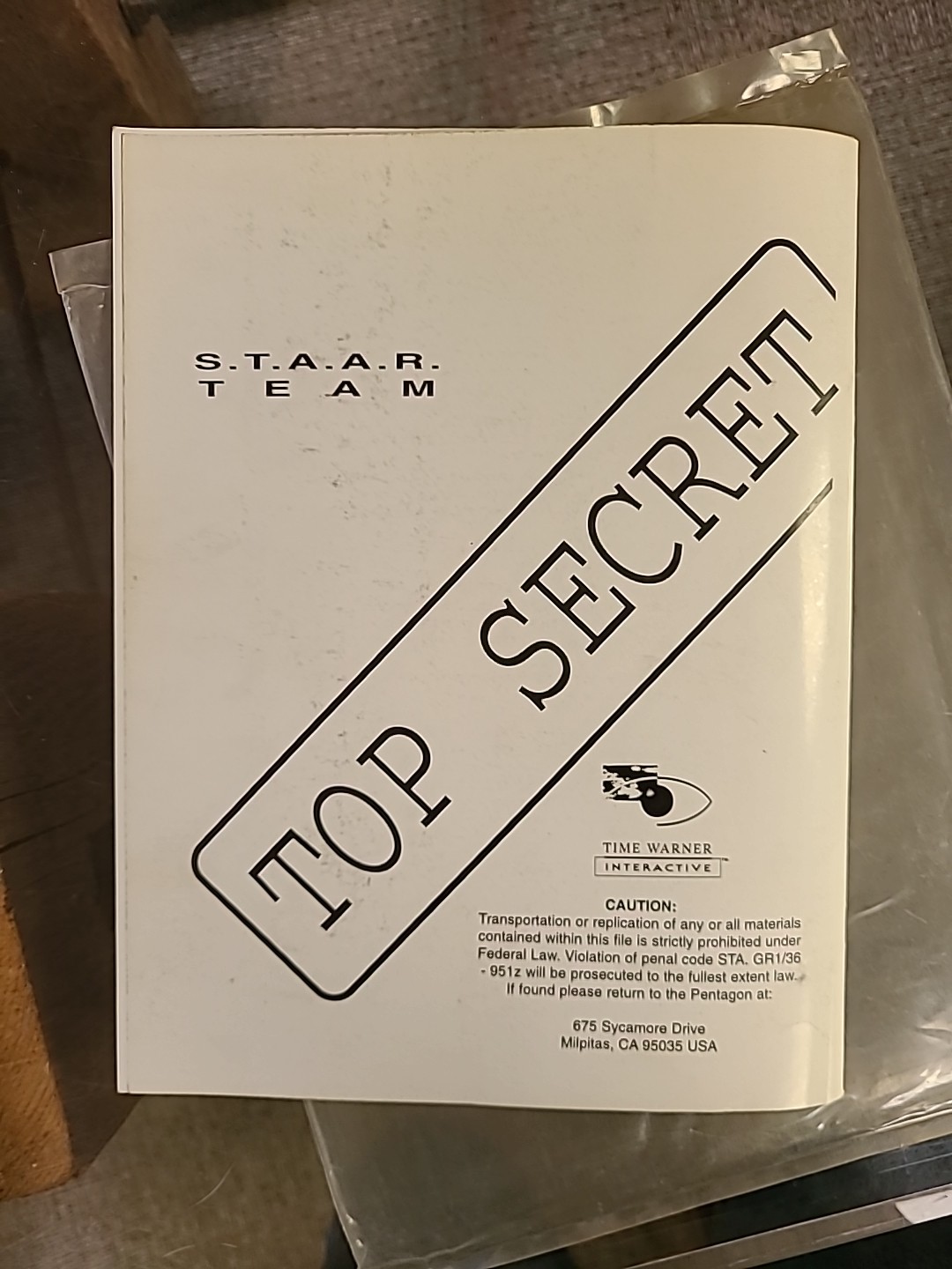 Area 51 Atari Arcade Operators Manual