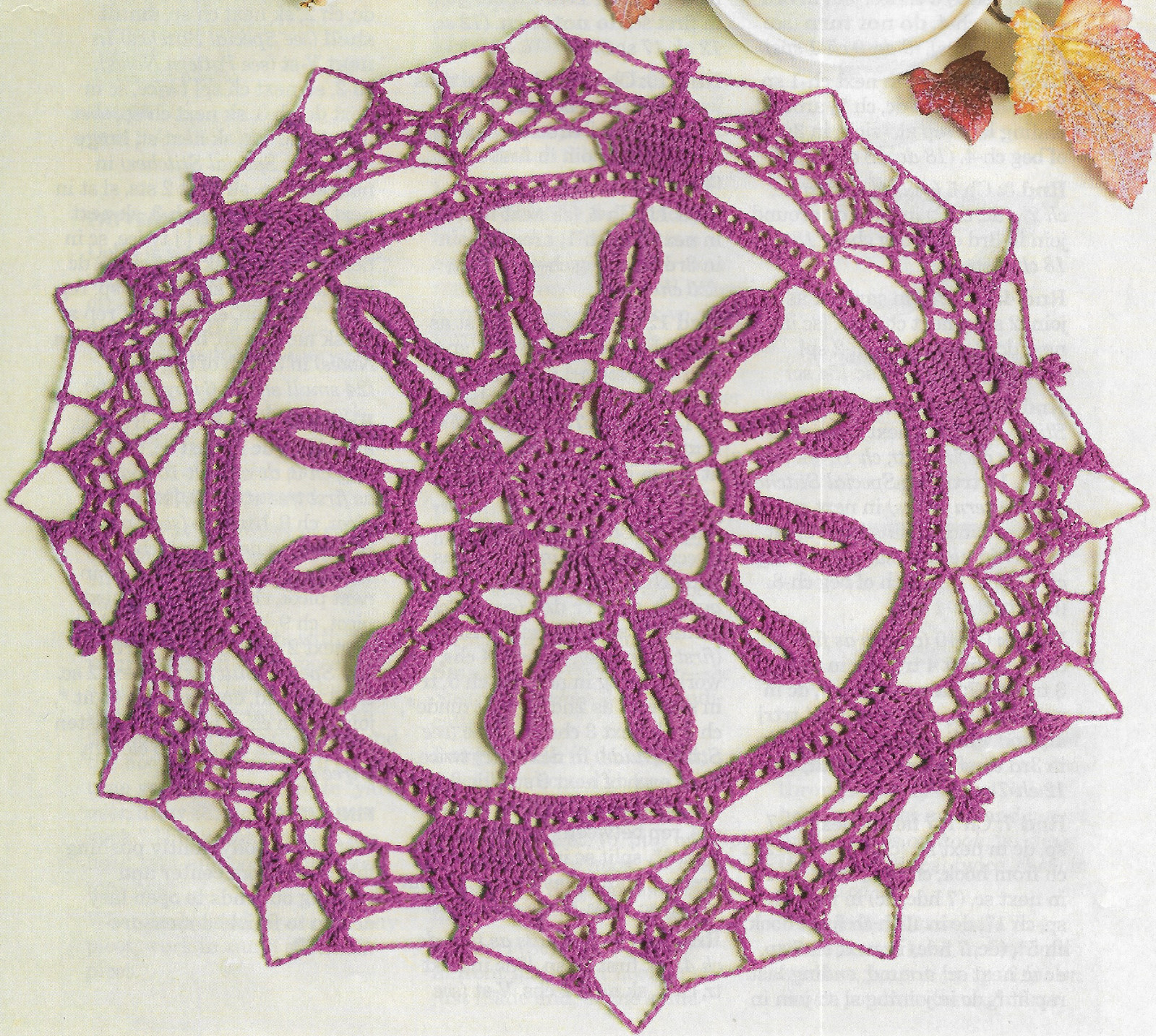 Clematis Doily crochet pattern instructions