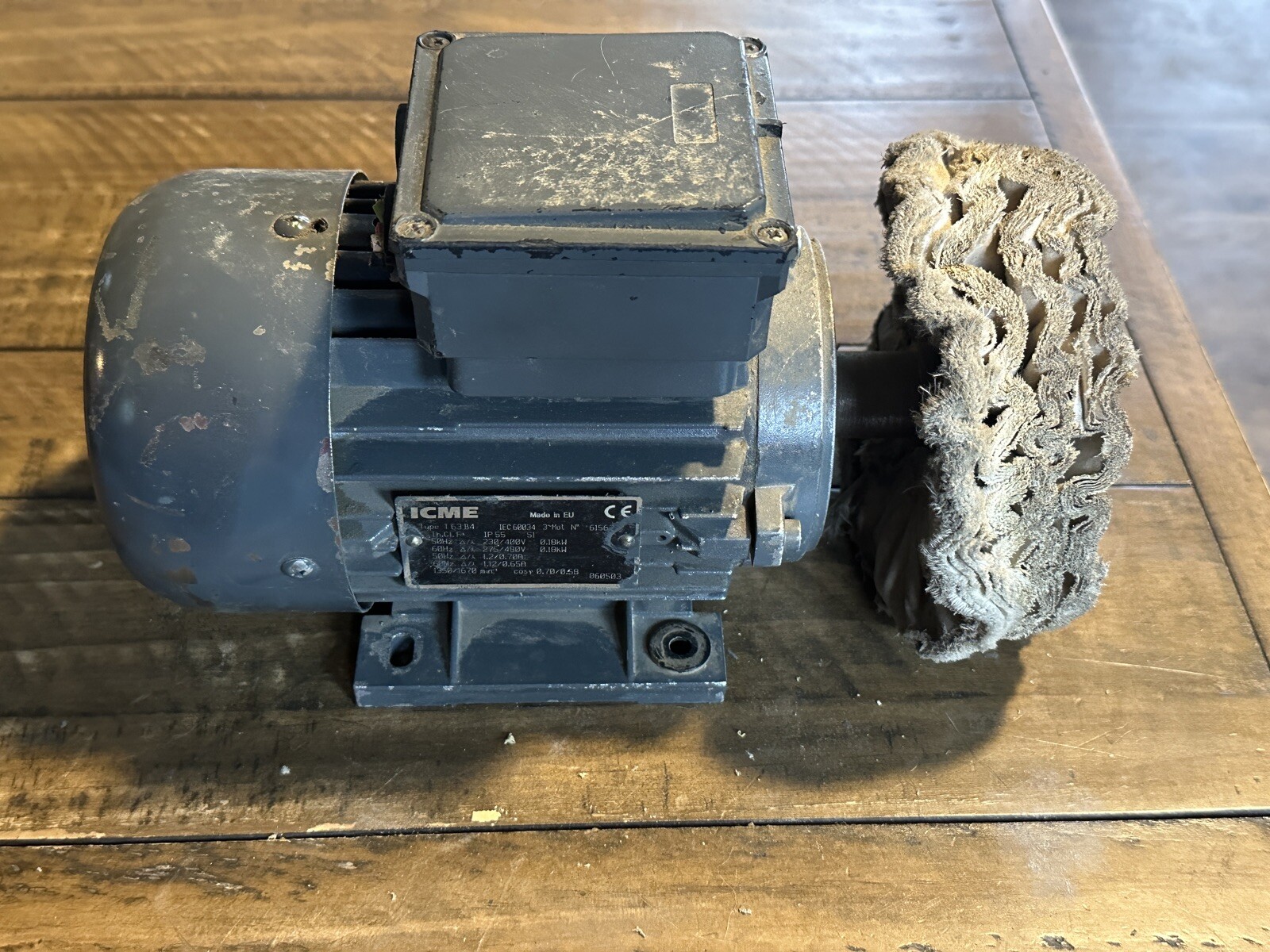 Used ICME Type T63B4 Industrial Bench Grinder Polisher Buffer