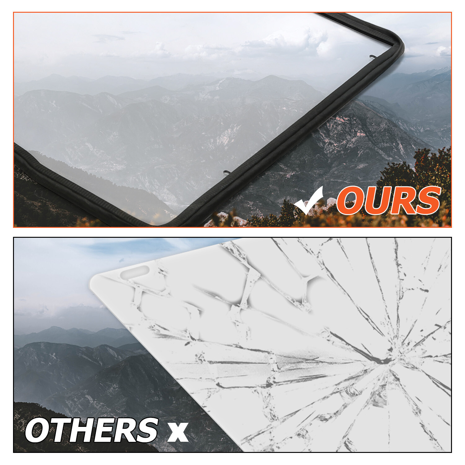 KOJEM Clear Full Front Full Windshield For Can am DEFENDER (2016+) HD5 HD8 HD10